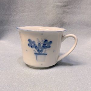 STEELE HAND PAINTED PORCELAIN DE CHINE CUP Blue